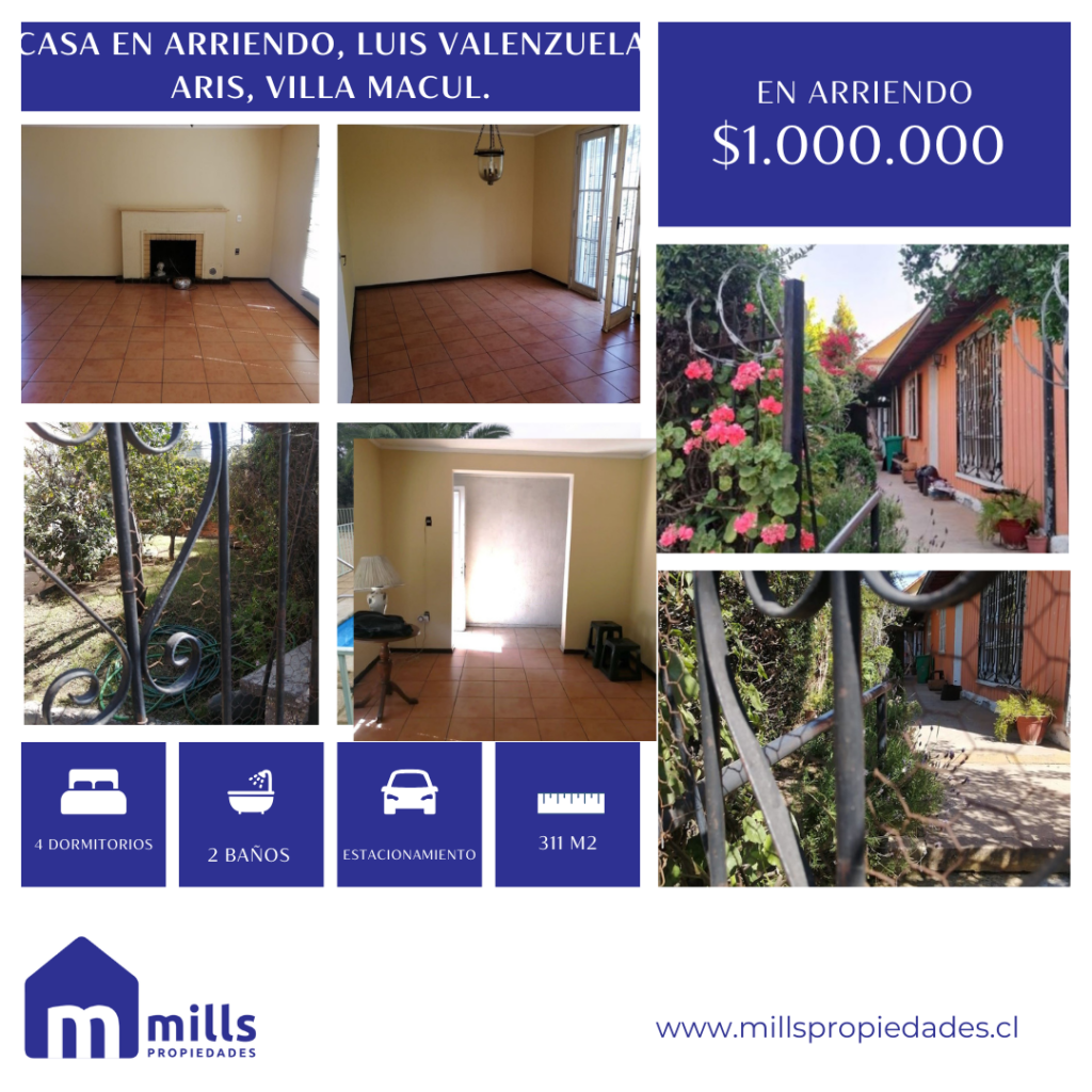 Vendo casa Villa Macul, Comuna de Macul.